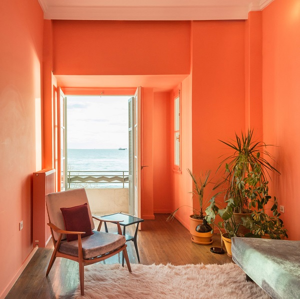 Chiêm ngưỡng những thiết kế nội thất sử dụng màu cam san hô